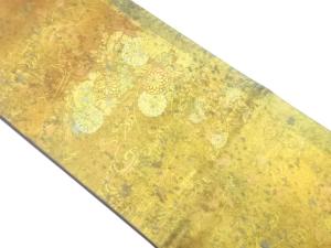 引箔　蒔絵流水秋草文織り出し　袋帯